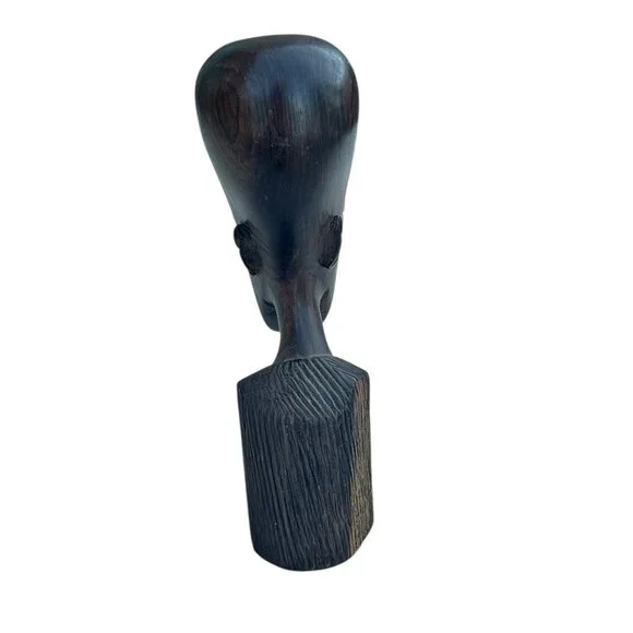Hand-Carved African ironwood Bust Sculpture 4" T Art gift - Picture 4 of 10